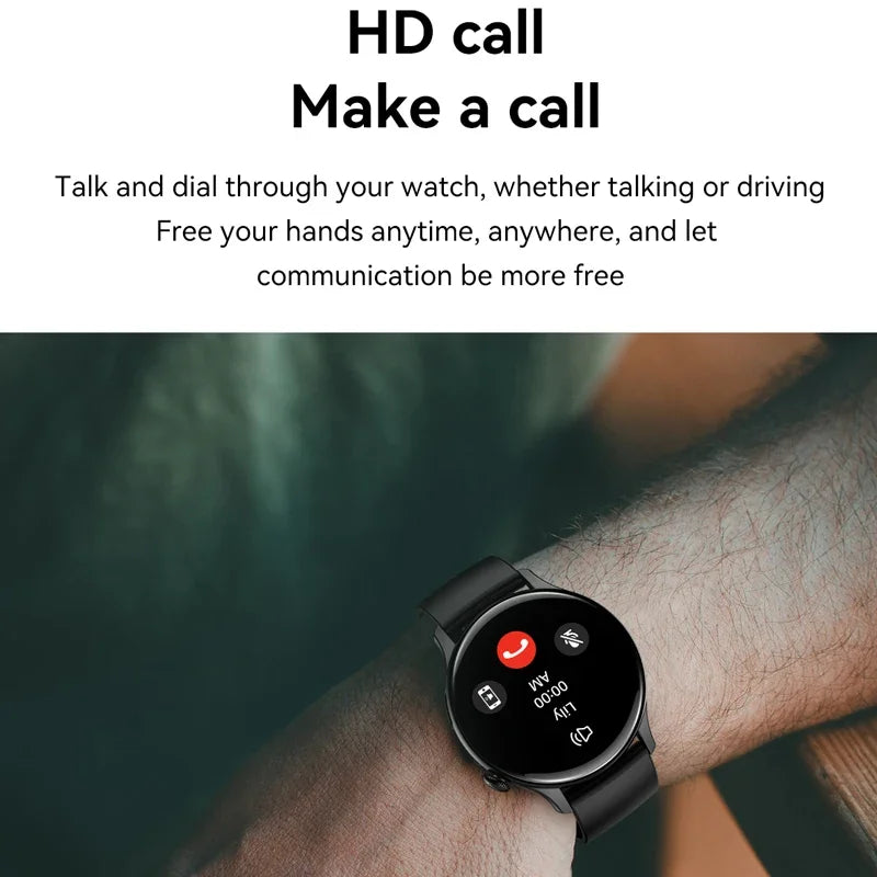 2025 AMOLED Smart Watch Ladies Screen Always Show Time 466*466 HD Health Tracker Voice Calling Smartwatch Women