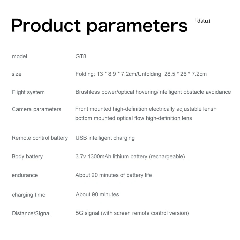 8K HD Camera Drone with GPS and Obstacle Avoidance - Foldable Quadcopter Tidesmit