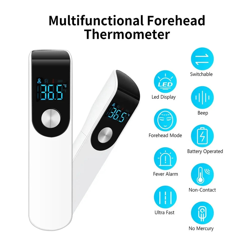 2025 LED Infrared Forehead Body Non-contact Thermometer for Infants Adults Outdoor Home Digital Fever Measurement Tool