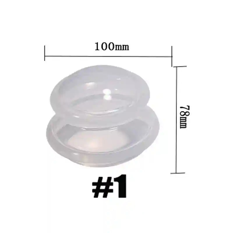 Silicone Cupping Therapy Set - 4 Piece Cellulite Massage Kit Massage Roller Transparent-Size 1 Tidesmit