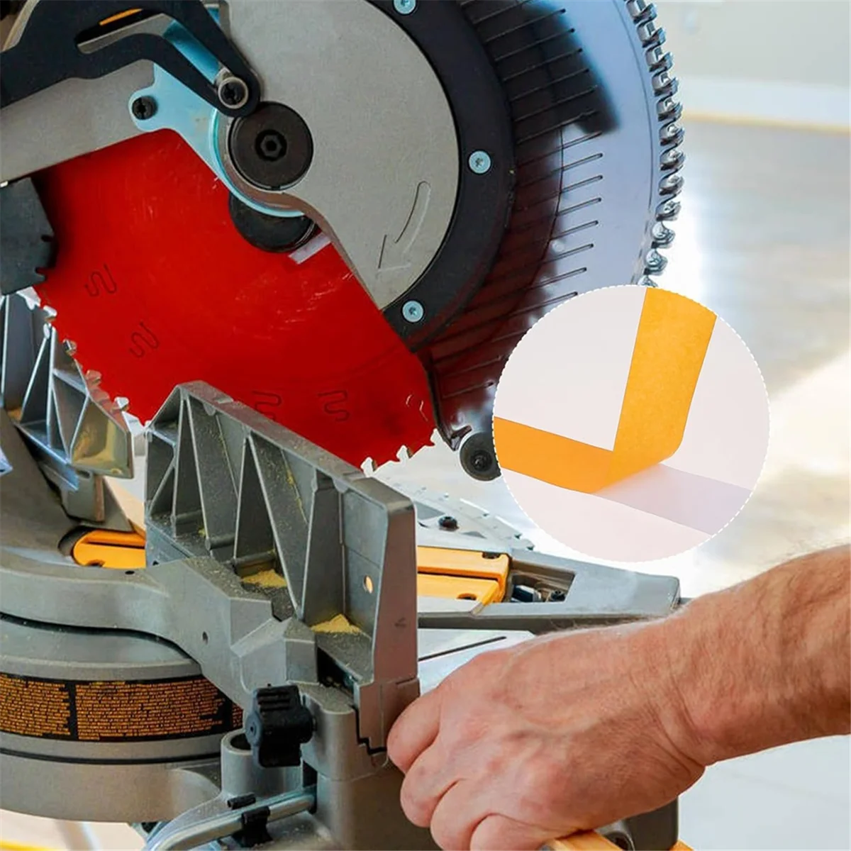 12pcs Zero GapWoodworking Tape,for More Accurate Cuts on Miter Saw, Zero Clearance Insert for Positioning Wood Cutting