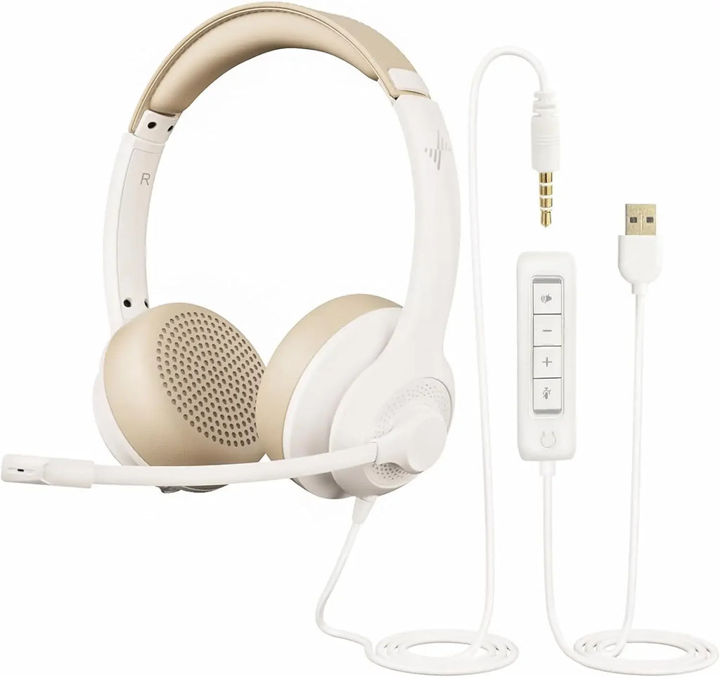 USB PC Headset with Noise Cancelling Mic for Office & Studio Calls Tidesmit