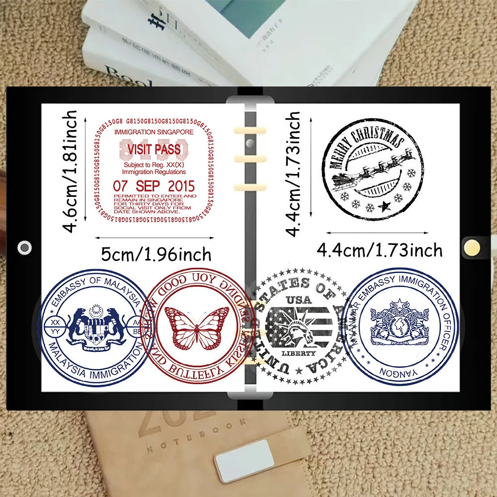 60Pcs Creative Retro Postmark Stickers, Envelope Sealing Stickers, DIY Phone Cases, Notebook, Waterproof Sticker