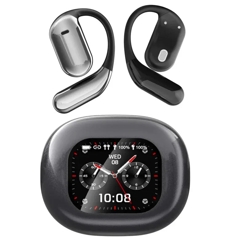 Tidesmit AI Translating Earbuds: 144 Languages Real-Time Touch Screen Black Tidesmit