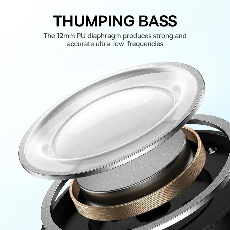 Baseus Bowie E19 Wireless Earphones Bluetooth 5.3 Big Bass 12mm Drivers IPX5 Waterproof Earbuds 33Hrs Battery Life Headphones Tidesmit