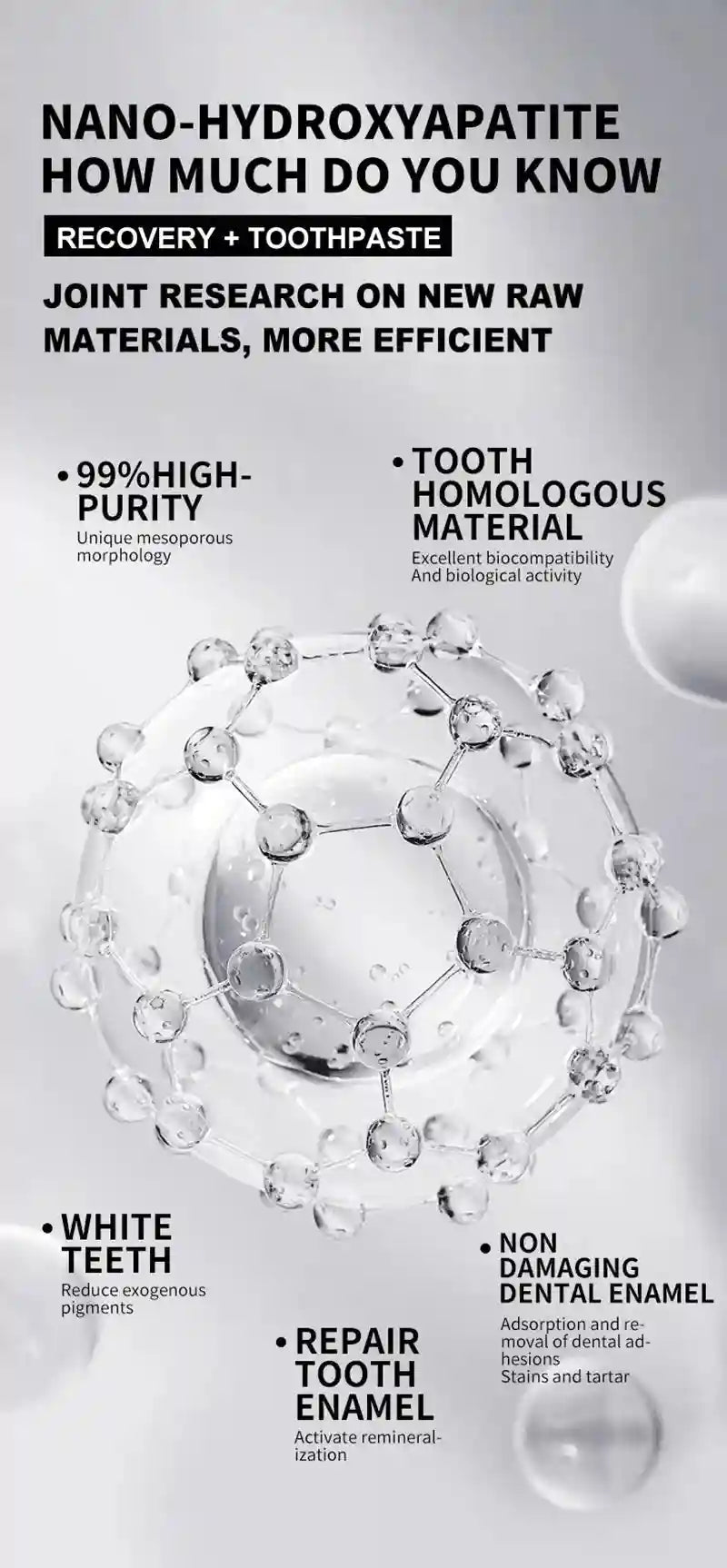 Tidesmit 7.5% hydroxyapatite probiotic whitening toothpaste for enamel repair and fresh breath 120g
