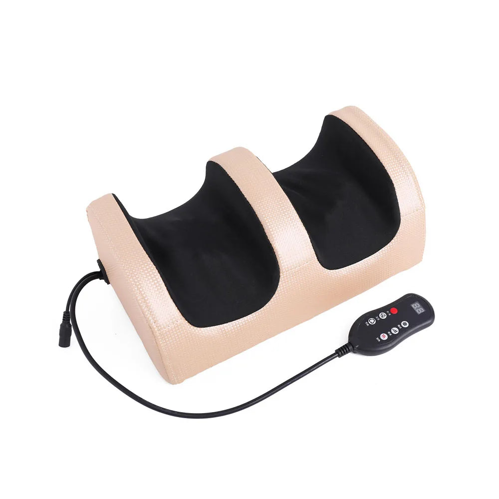 Shiatsu Foot Massager with Infrared Heat | Deep Kneading Wellness Tool Relaxation Treatment Remote Gold Tidesmit