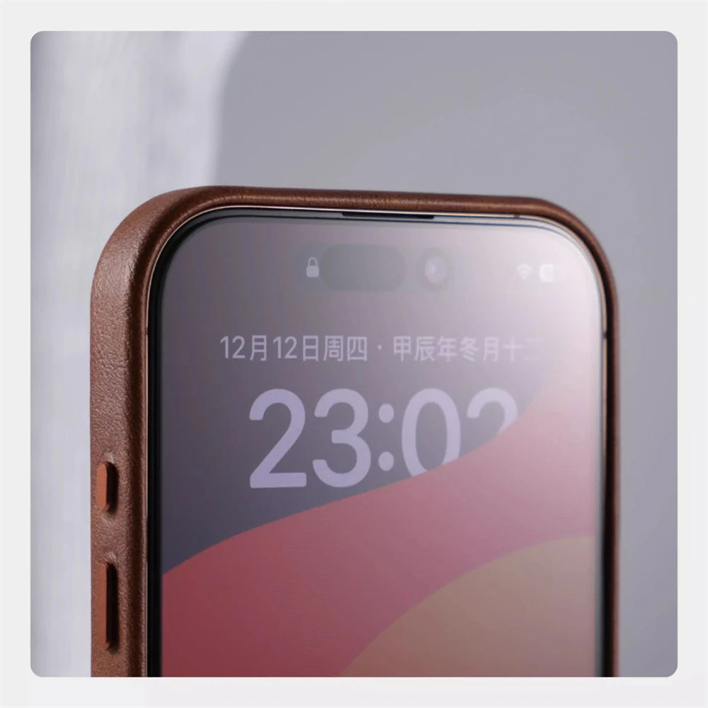 Magnetic Leather Case for iPhone 17 Pro Max with Alloy Lens Protection Tidesmit