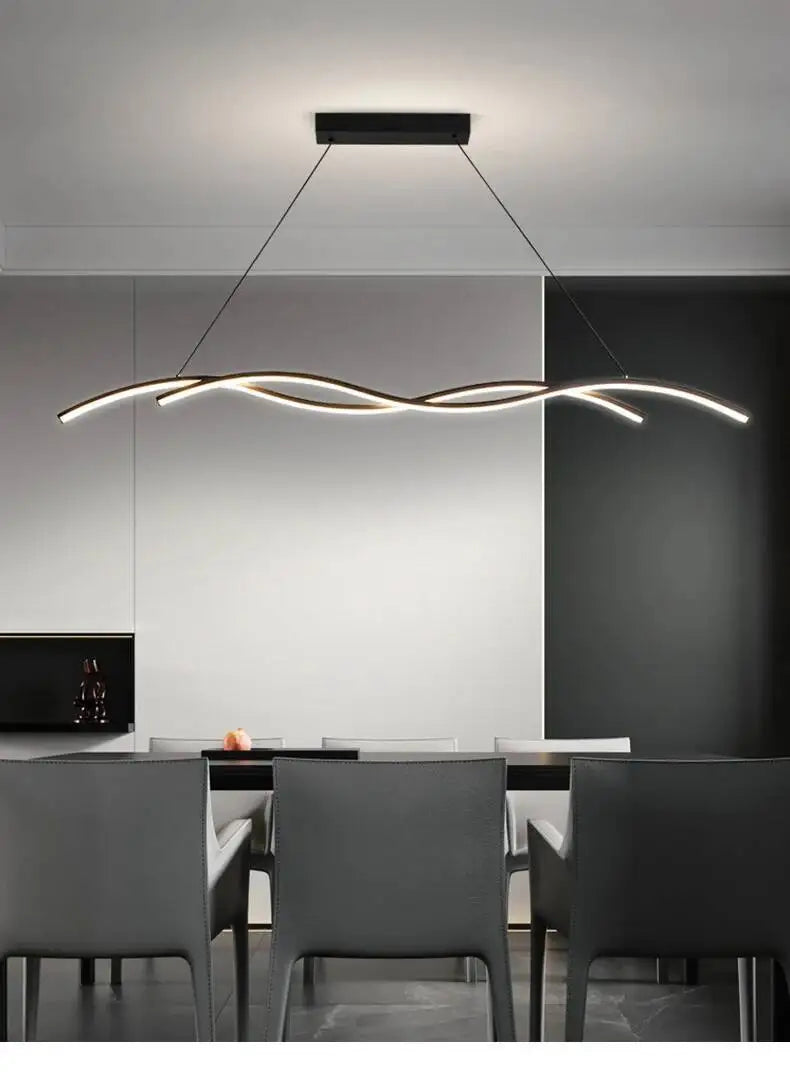 Black White Led Restaurant Pendant Lights Modern Minimalist Hotel Bar Restaurant Chandelier Home Indoor Decoration Lighting Lamp