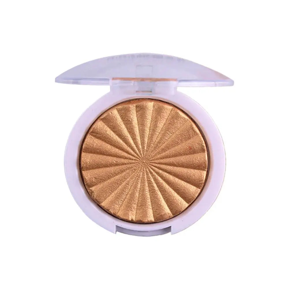 Tidesmit 3D pearlescent shimmer highlighter powder showing monochrome baking powder texture and shiny matte finish