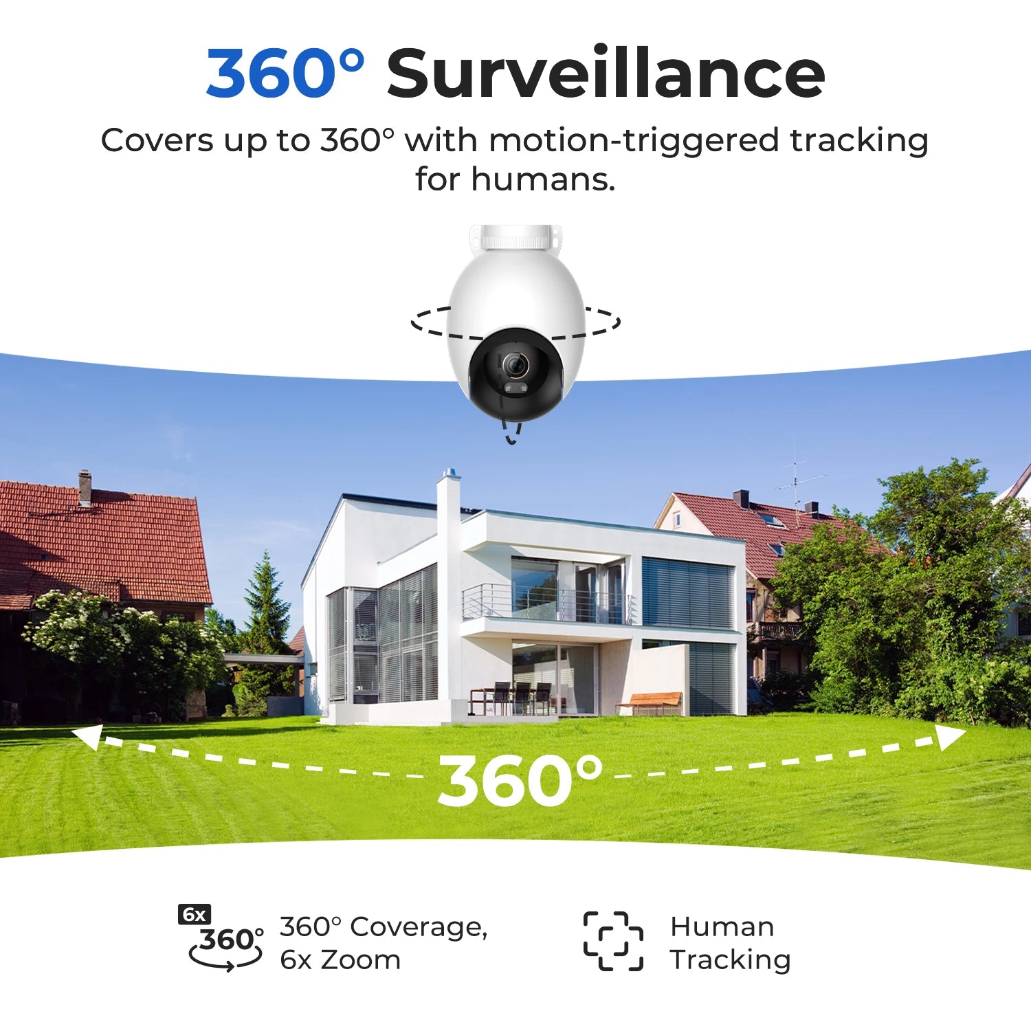 IMILAB EC6 Pro 8MP Outdoor Security WiFi Camera 2.4G/5G AI Detection Auto-Tracking CCTV 24/7 Recording Compatible with MiHome