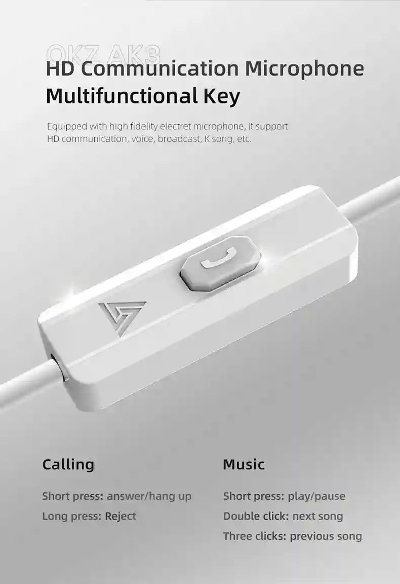 Wired Earbuds with Microphone - Noise Cancelling Bass Headset Tidesmit