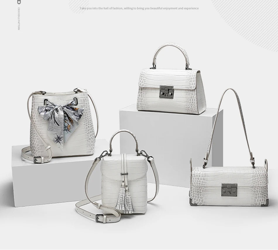 Real cowhide leather bag Luxury bag Genuine Leather women's bag famous brand luxury designer handbag real leather Female bag