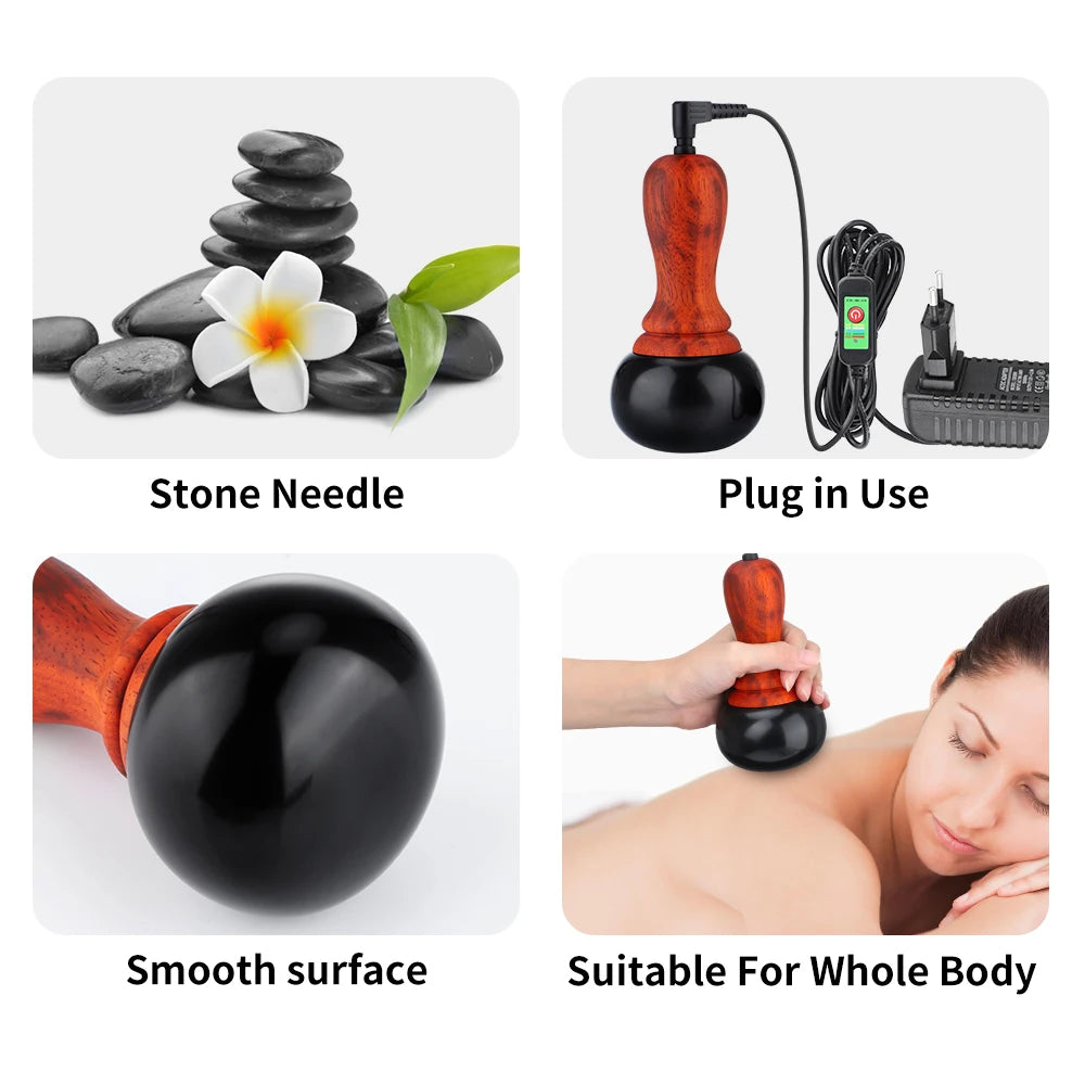 Electric Gua Sha Massager: Heated Jade Tool for Deep Tissue Relief Back Massage Instrument Tidesmit