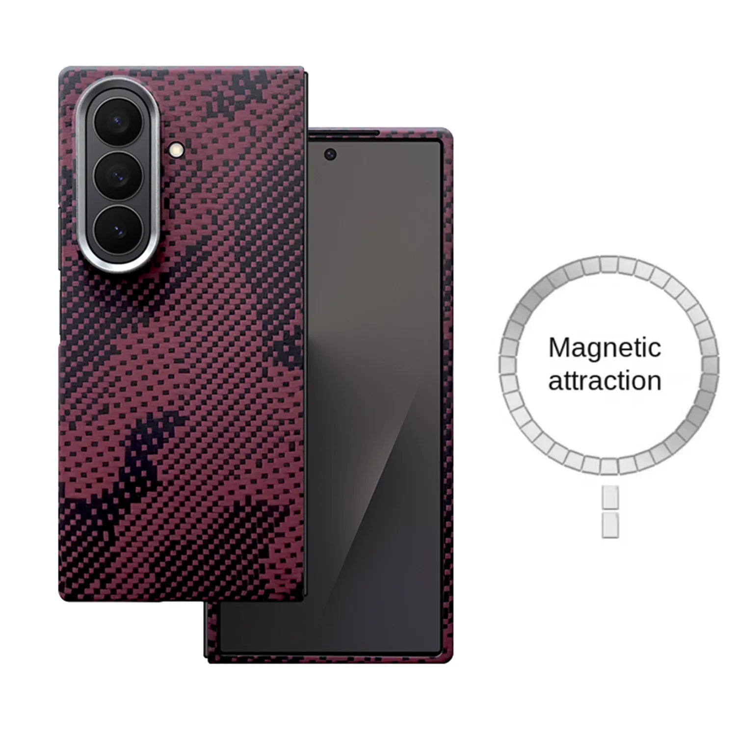 Samsung Galaxy Z Fold 7 Aramid Carbon Fiber Case - Slim Military Grade Protection Micai Galaxy Z Fold7 Tidesmit