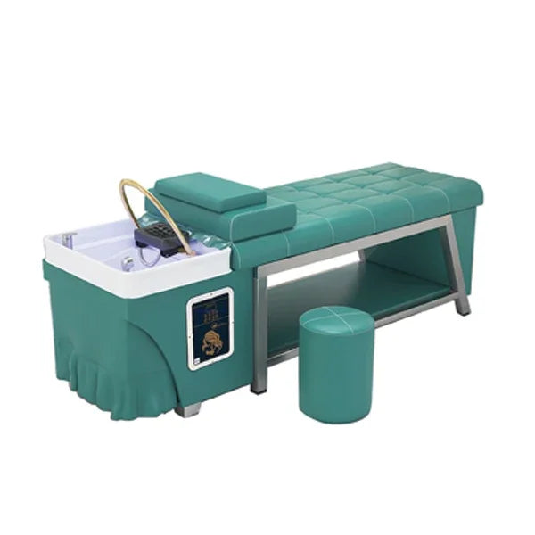 Thai Shampoo Bed With Head Spa Water Therapy System - Professional Grade Massage Chairs Green Tidesmit