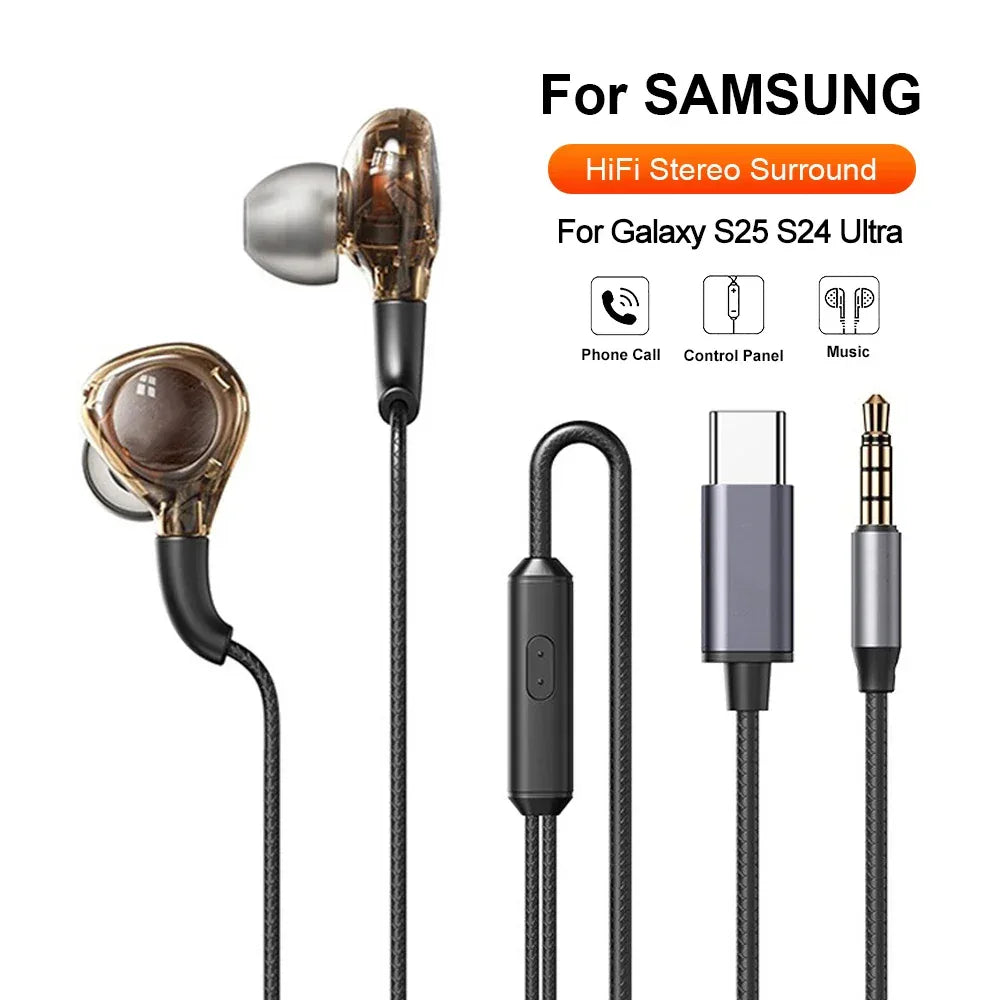 HiFi Wired Headphones with Microphone and Deep Bass by Tidesmit Tidesmit