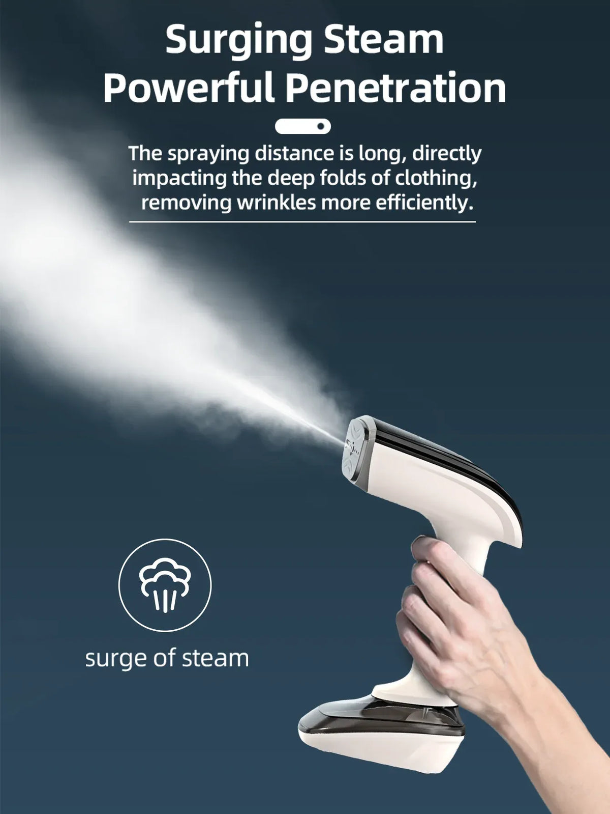 Tidesmit Handheld Garment Steamer 1200W 300ml US Plug