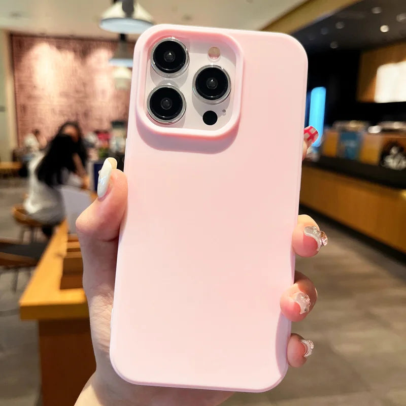 iPhone 16 Pro Max Case: Shock-Absorbing Military-Grade Matte Bumper Cover light pink Tidesmit