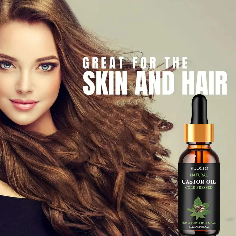 Organic Castor Oil Cold Pressed - Natural Moisturizer for DIY Skin Care & Hair Treatment Natural Carrier Oil