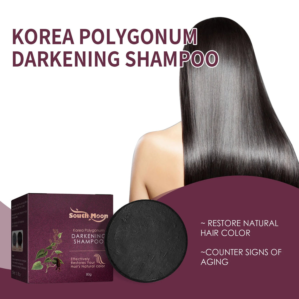 Polygonum Multiflorum Shampoo Soap Deep Clean Oil Control Nourish Scalp Soothe Hair Root Natural Care Refreshing Scent Hair Soap