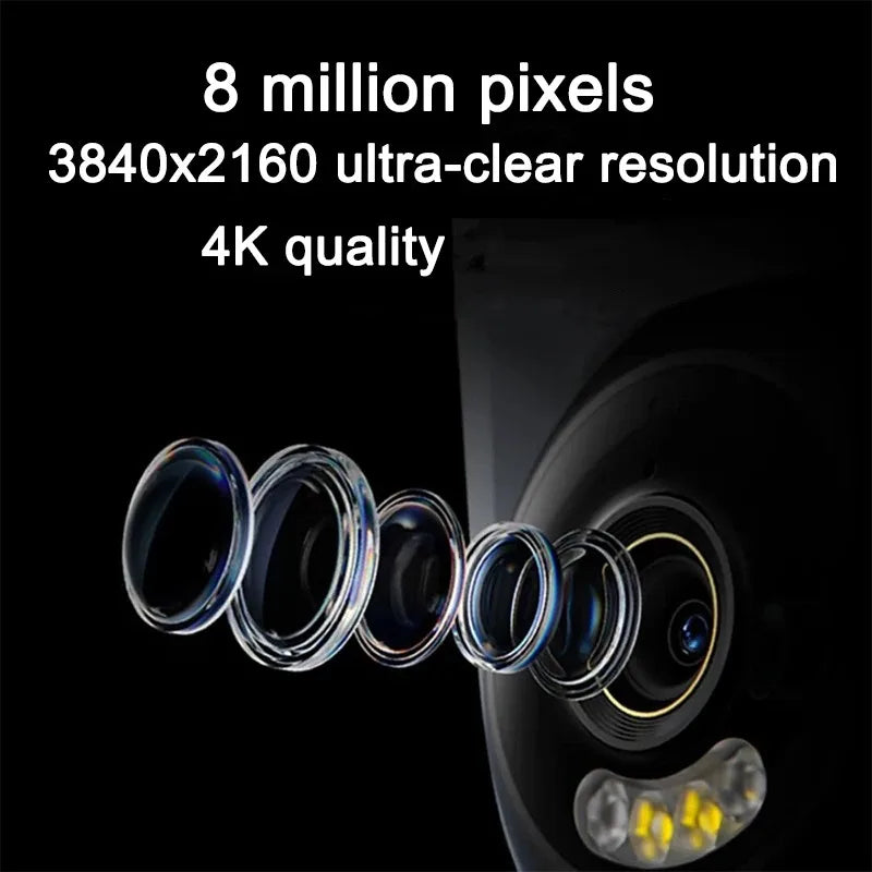 Xiaomi Smart Outdoor Camera 4 8 megapixel 4K image quality AI human-vehicle detection 360° PTZ Full color night vision IP66 CN