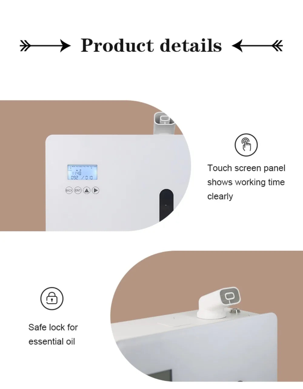 Hotel Lobby Smart Essential Oil Diffuser App Control Waterless Aroma Diffuser 3000m³ Scent Machine Aromatherapy Air Freshener