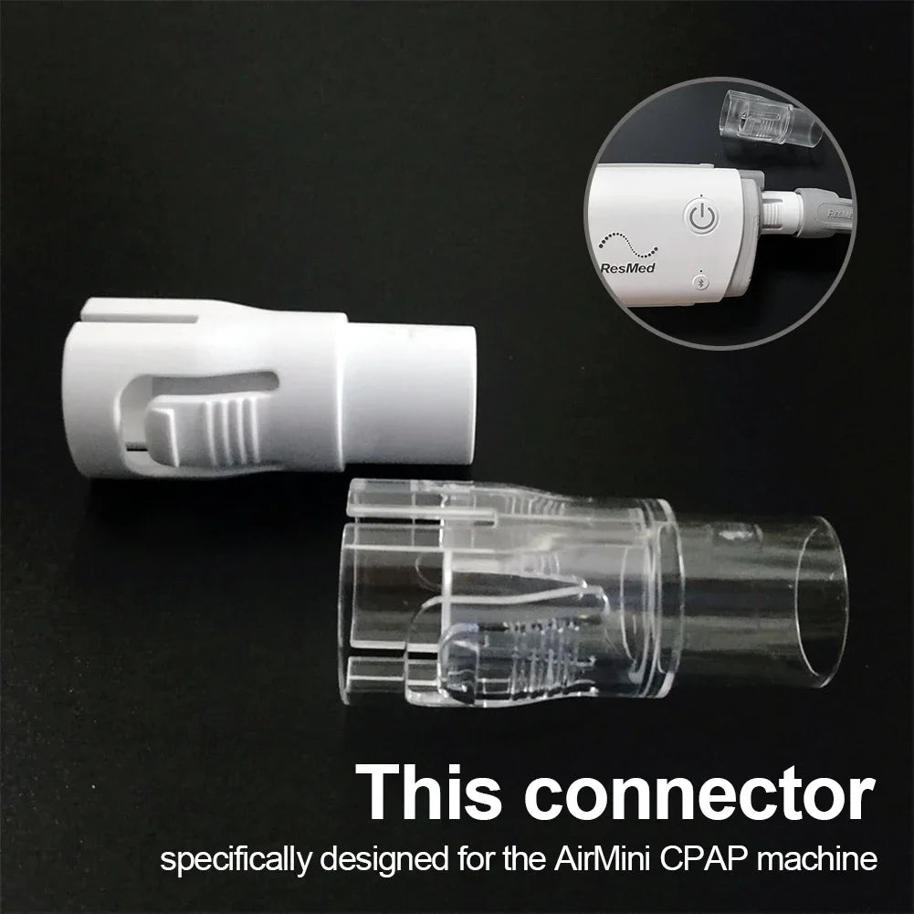 1Pc White/Transparent Hose Connector For ResMed AirMini For CPAP Tube CPAP Hose Port to Air Nasal Masks Accessories