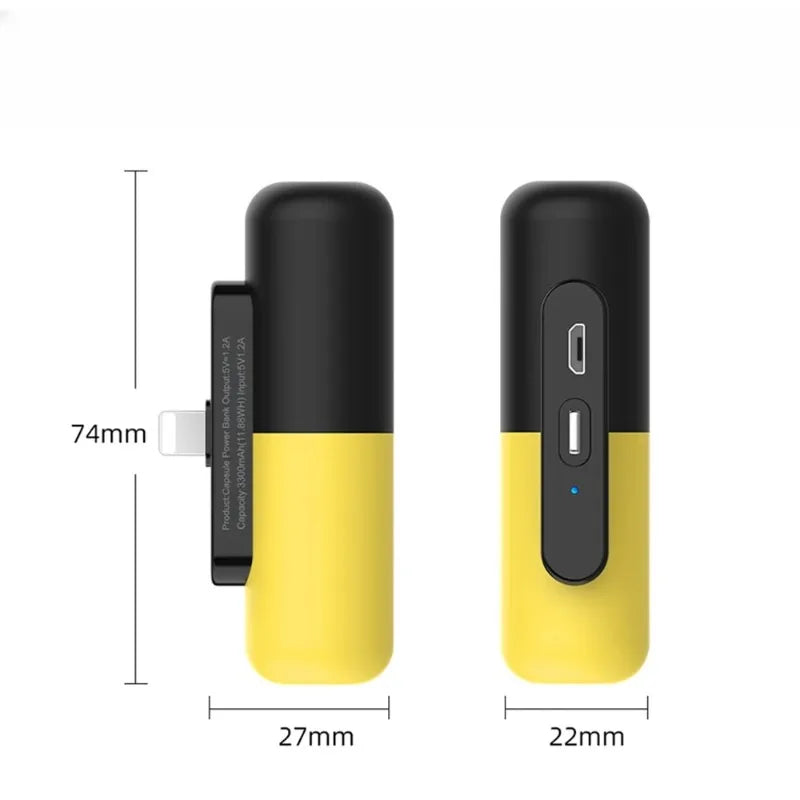 Mini Portable Charger 3000mAh for iPhone and Android - Fast Charging Tidesmit