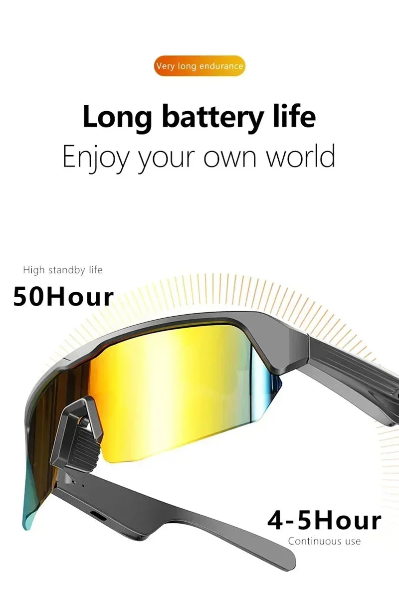 Bluetooth Cycling Sunglasses with Spatial Audio - Tidesmit Black Tidesmit
