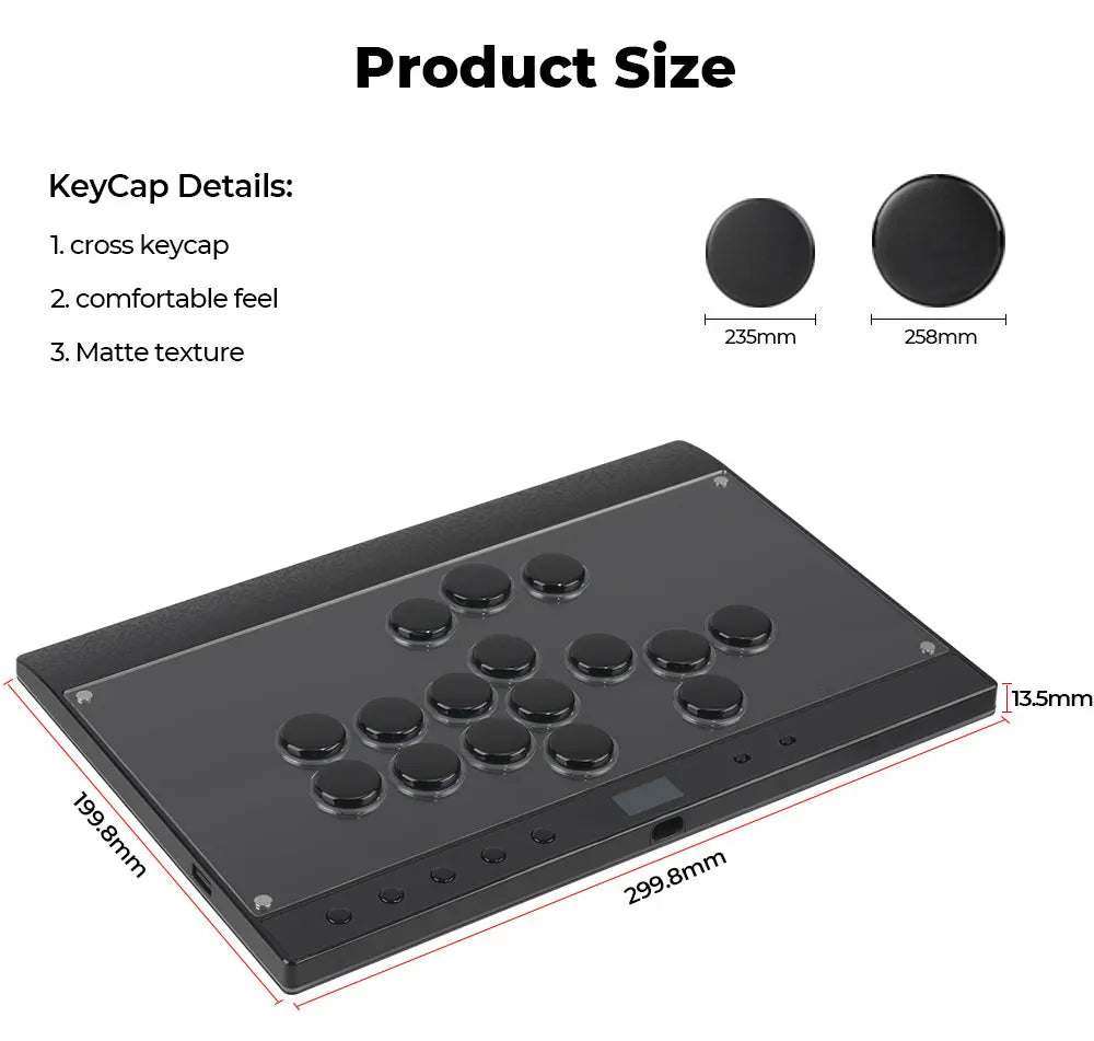 Haute42 C16 Magnetic Leverless Hitbox Controller Stickless Arcade Controller Keyboard For PC/ PS5/PS4 Hitbox Fighting Stick