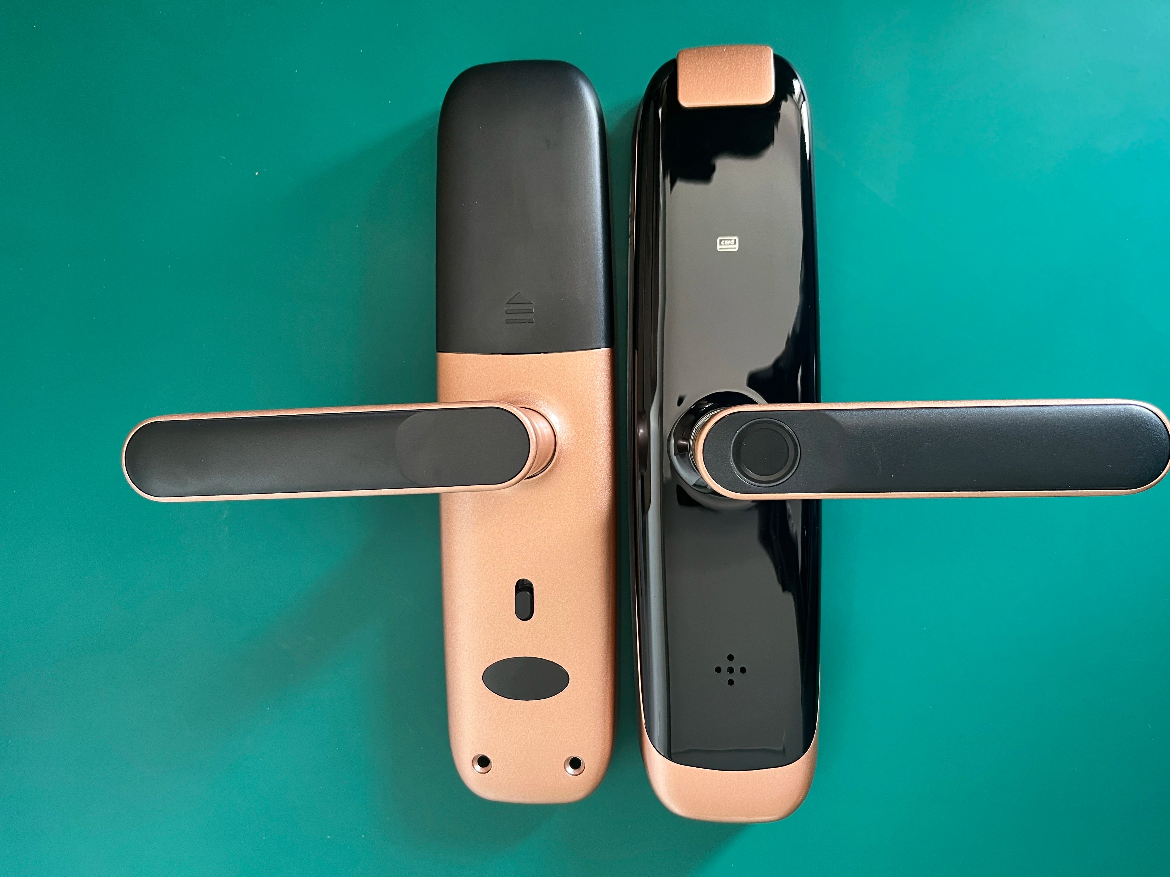 TUYA APP Compatible Smart Life App Unlock Smart Door Lock for Home Wood Door with Fingerprint Handle Combination Rfid Card