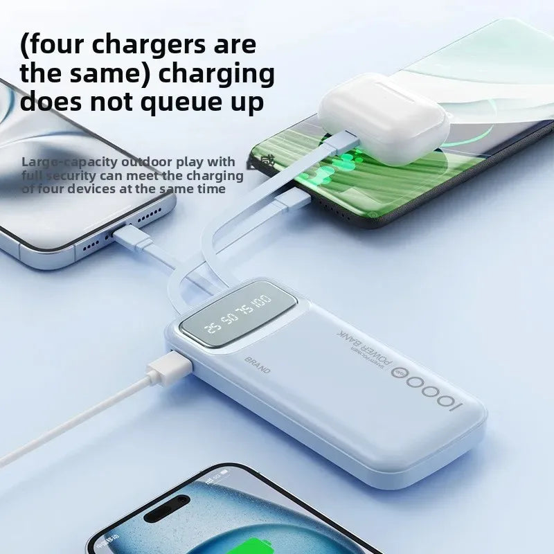 Portable Charger 10000mAh with Integrated USB-C Cable | Tidesmit Tidesmit