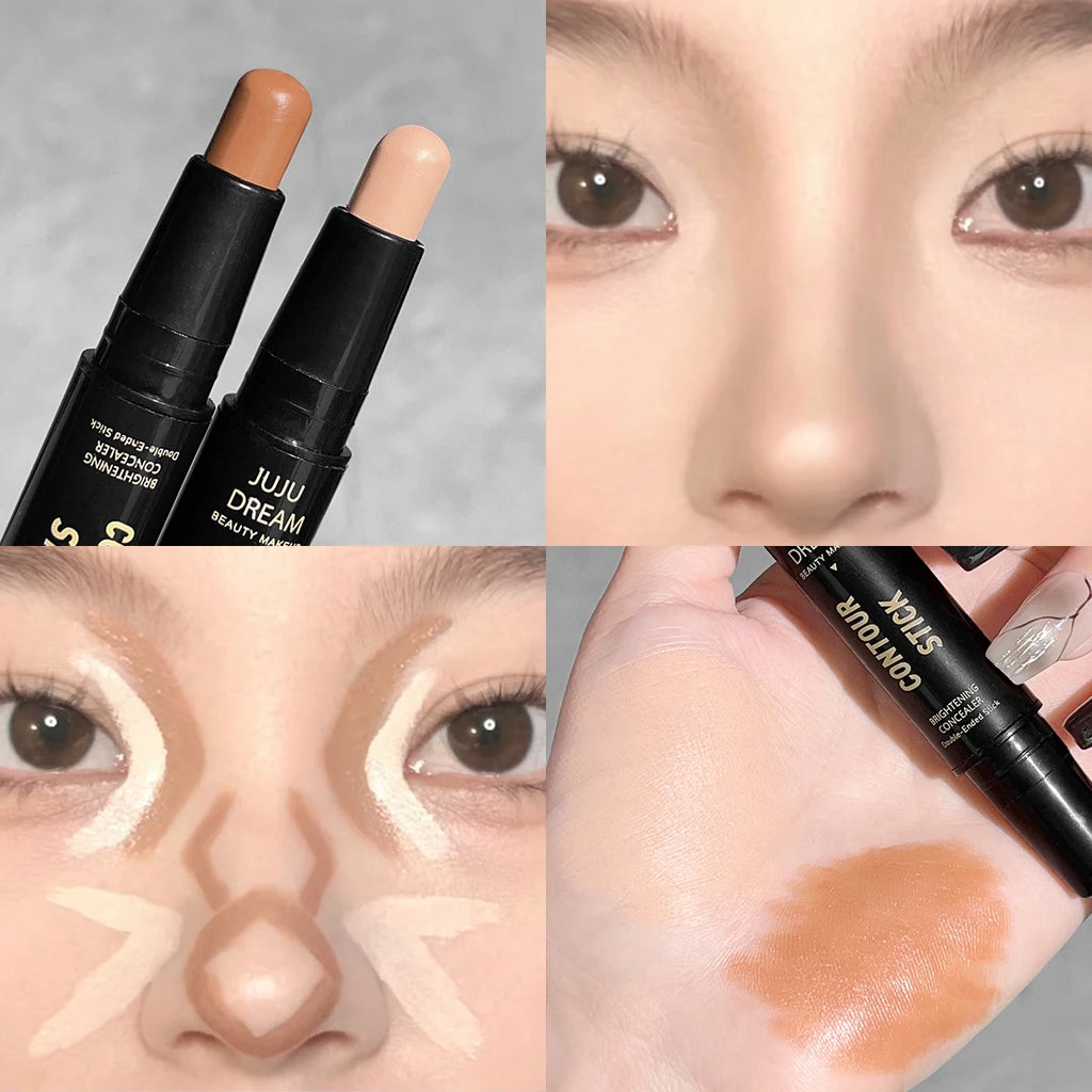 Tidesmit dual-ended highlighter and concealer wand for natural 3D contouring and face makeup detail view