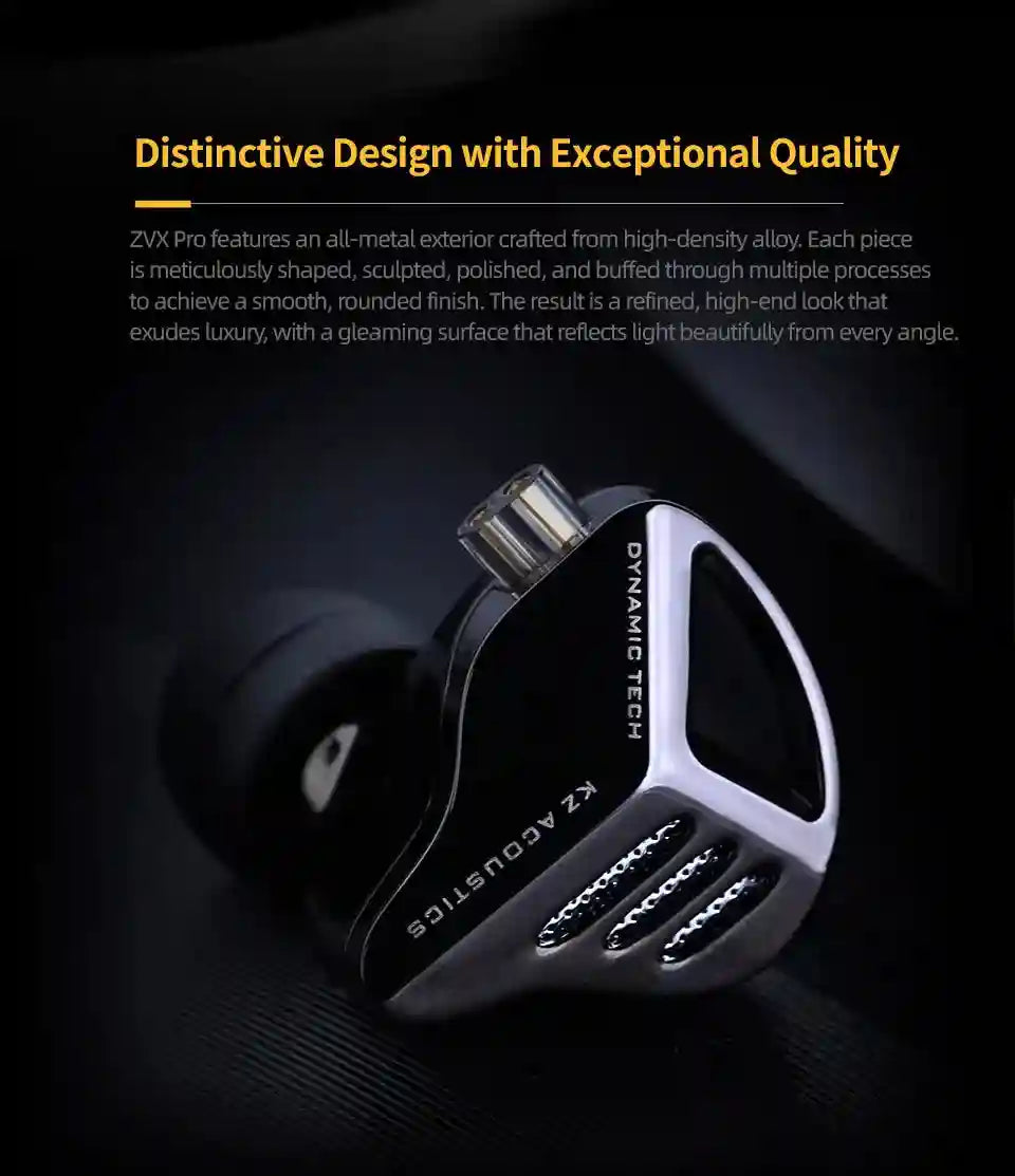 In Ear Monitor Headphones – Metal HiFi Bass Earbuds with Mic Tidesmit
