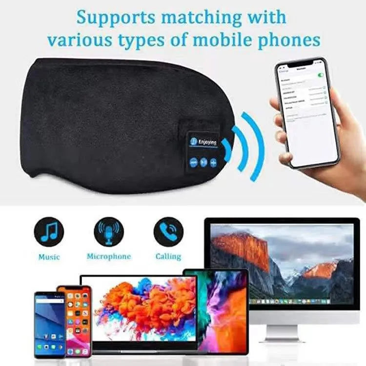 Bluetooth Sleep Eye Mask with Wireless Headphones - Breathable 3D Design Tidesmit