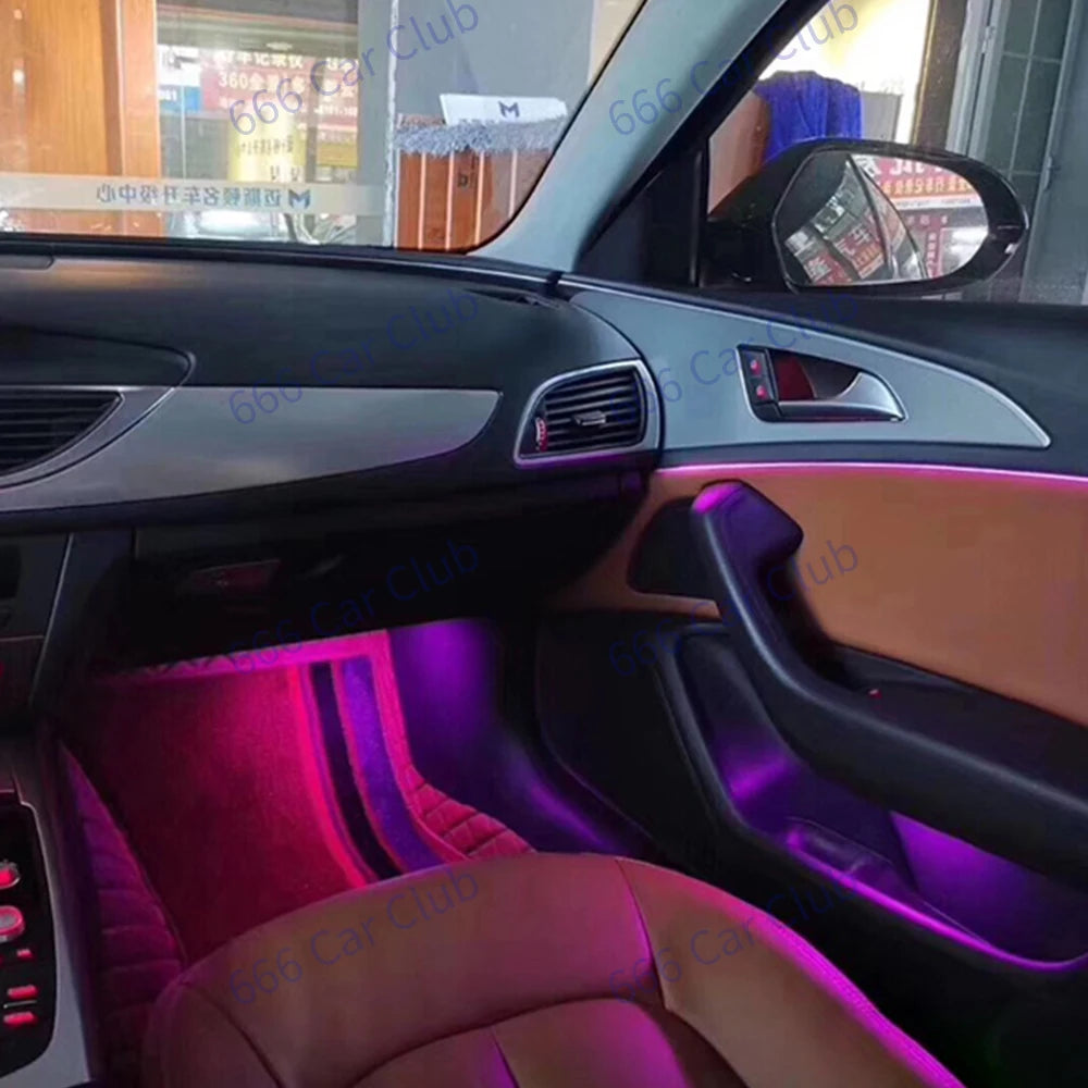 Audi A6 C7 Ambient Lighting Kit 21 Color LED with Smartphone App Control Tidesmit