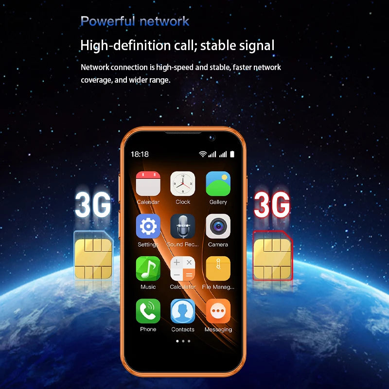 SOYES i17 Mini Android 9.0 Smartphone 3.0 Inches 2GB RAM 16GB ROM Dual SIM Standby Dual Camera Play Store 3G Little Phone