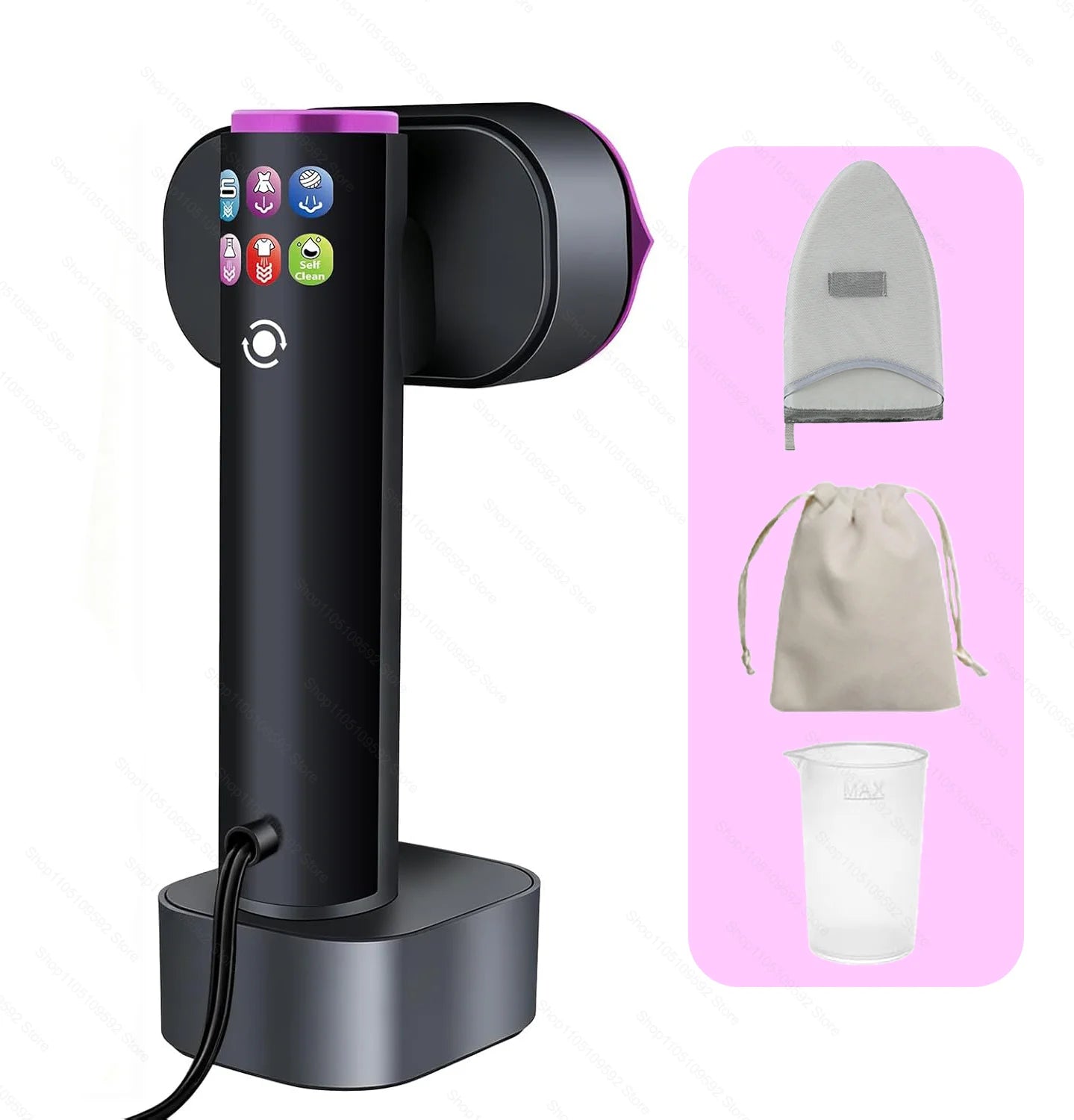 Tidesmit portable mini handheld garment steamer for clothes, compact fast-heating steam iron for travel use, side view