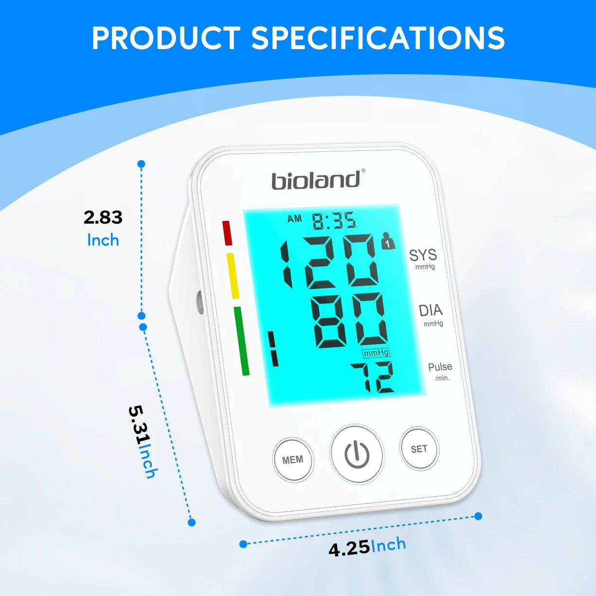 LinkSun 2005-1 Blood Pressure Monitor Tensiometer 22-42cm Upper Arm Blood Pressure Checker Digital BP Machine Heart Rate Monitor