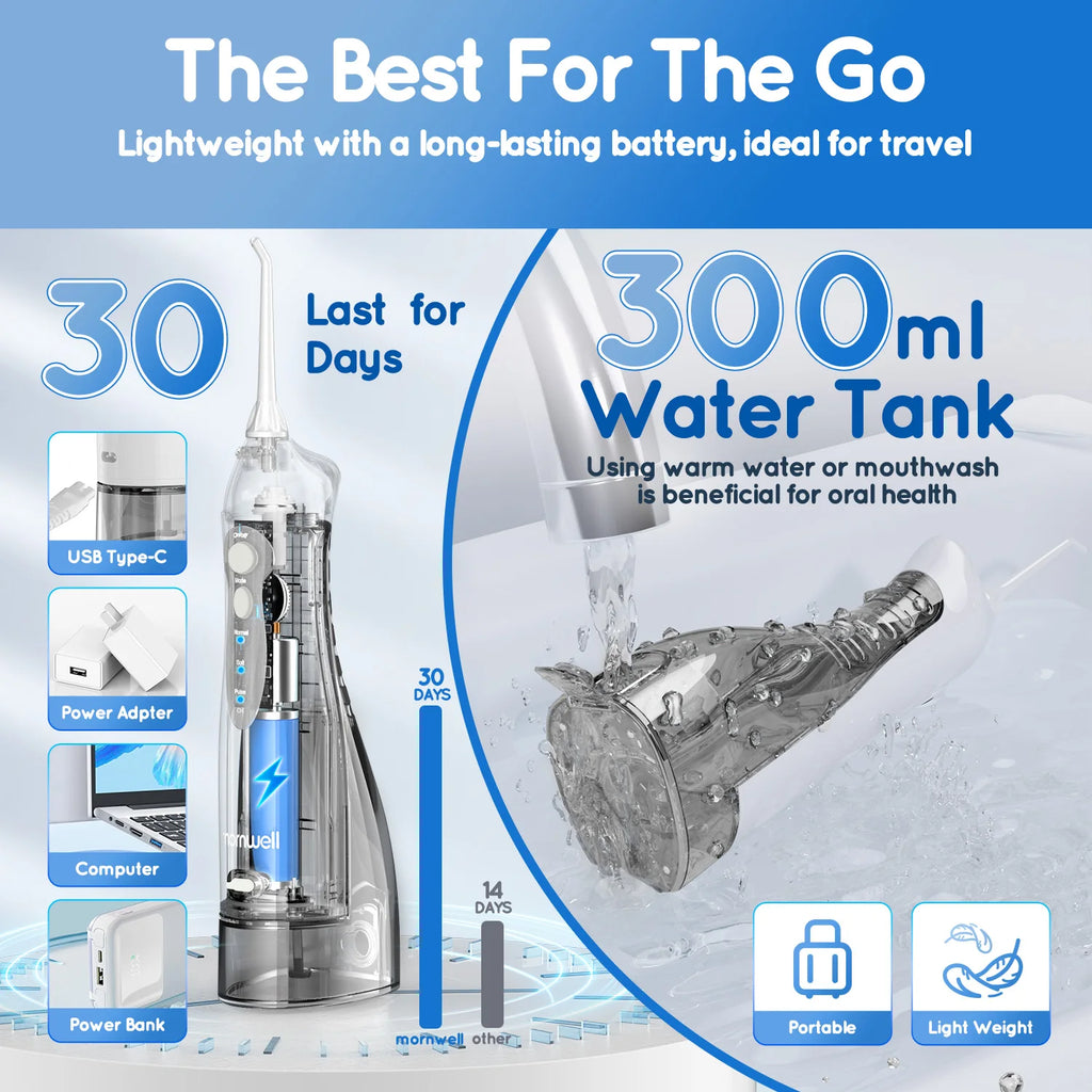 Upgraded Pro Detal Care Kit: 3-Mode Water Flosser & Electric Toothbrush | Premium Oral Clean Set with Larger Tank for Gum Health