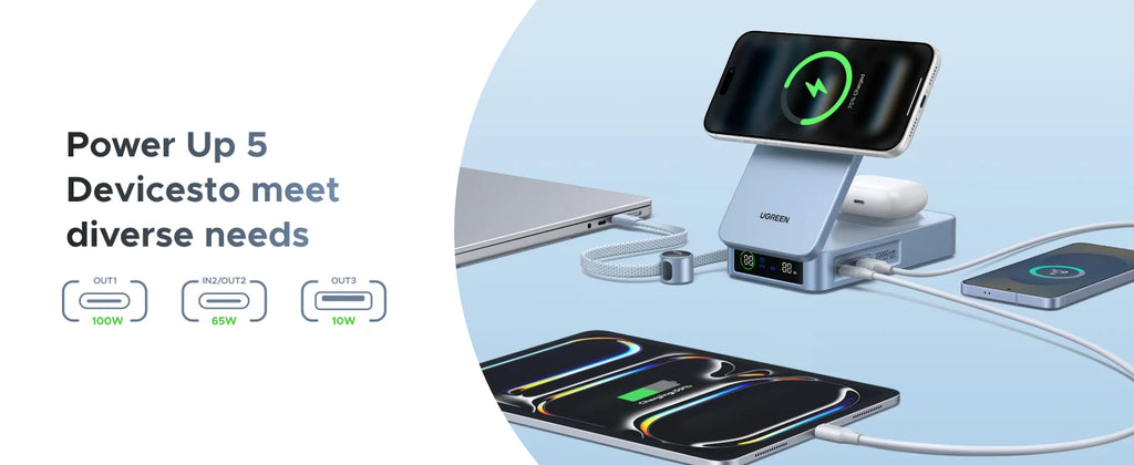 20000mAh Fast Charging Power Bank - 25W PD USB-C Laptop Charger Tidesmit