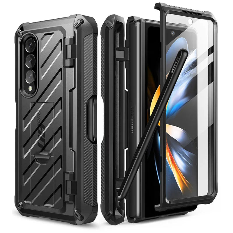 Samsung Galaxy Z Fold 4 Rugged Case - Dual Layer Shock-Absorbing Cover Black China Mainland Pc + tpu Tidesmit