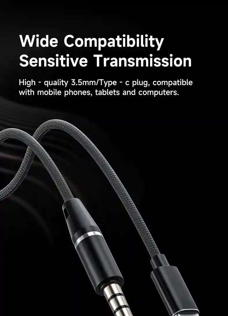 Wired Earbuds with Mic and 9D Surround Sound - USB-C & 3.5mm Options Tidesmit