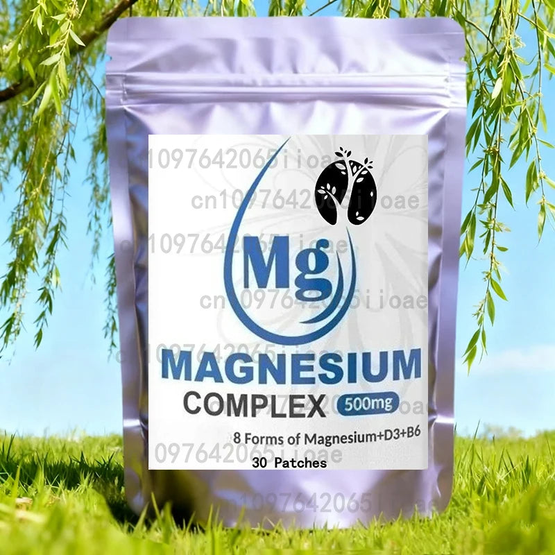 Magnesium Compound 30 Patches , Maximizing Absorption of 8 Active Forms - Glycine, Citric Acid, Taurine, and D3, B6