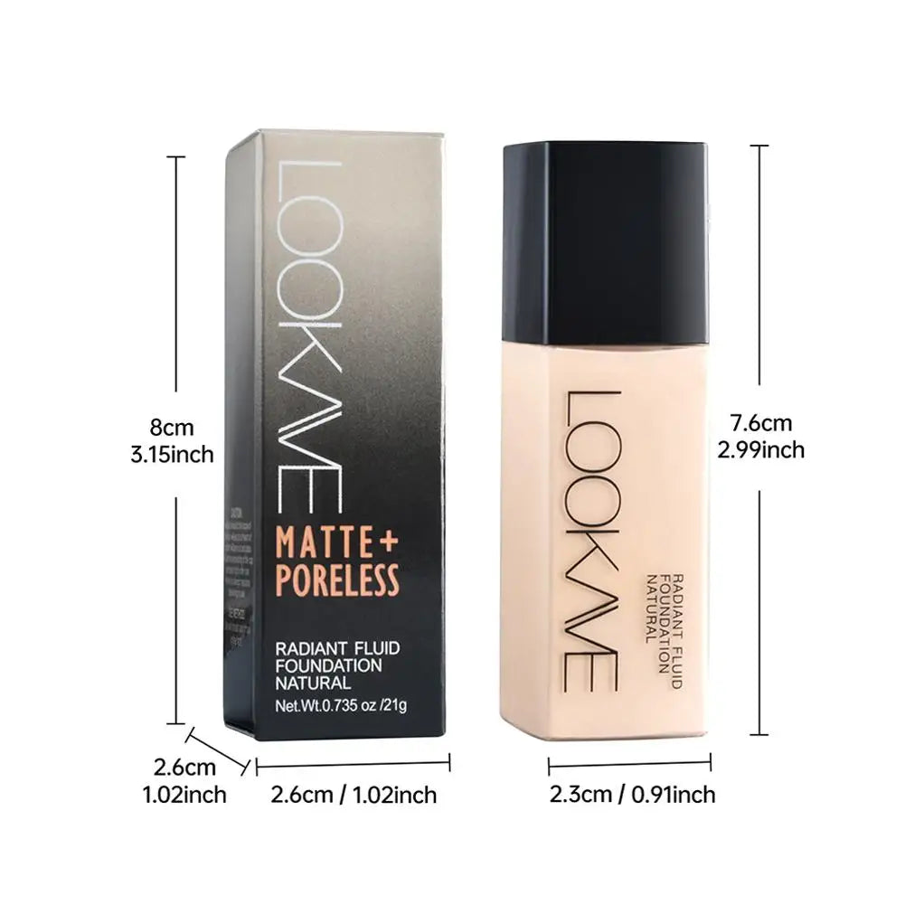 Tidesmit long lasting matte CC liquid foundation full coverage concealer texture close-up for flawless face makeup