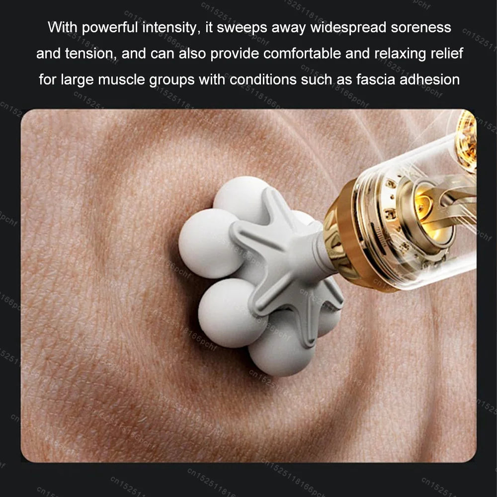 Electric Massage Gun - 9-Speed Deep Tissue Muscle Recovery Tool White Fascia Gun Tidesmit