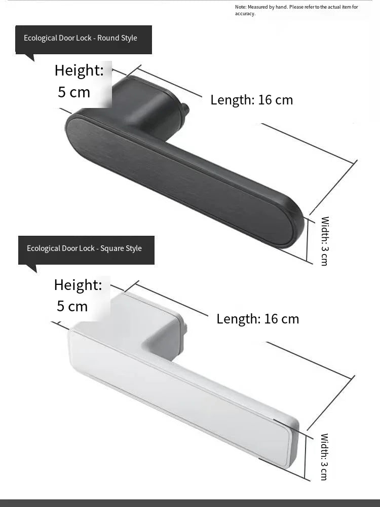 New High Aesthetic Minimalist Room Door Lock, Magnetic Silent Lock, Wooden Door Handle, Minimalist Style