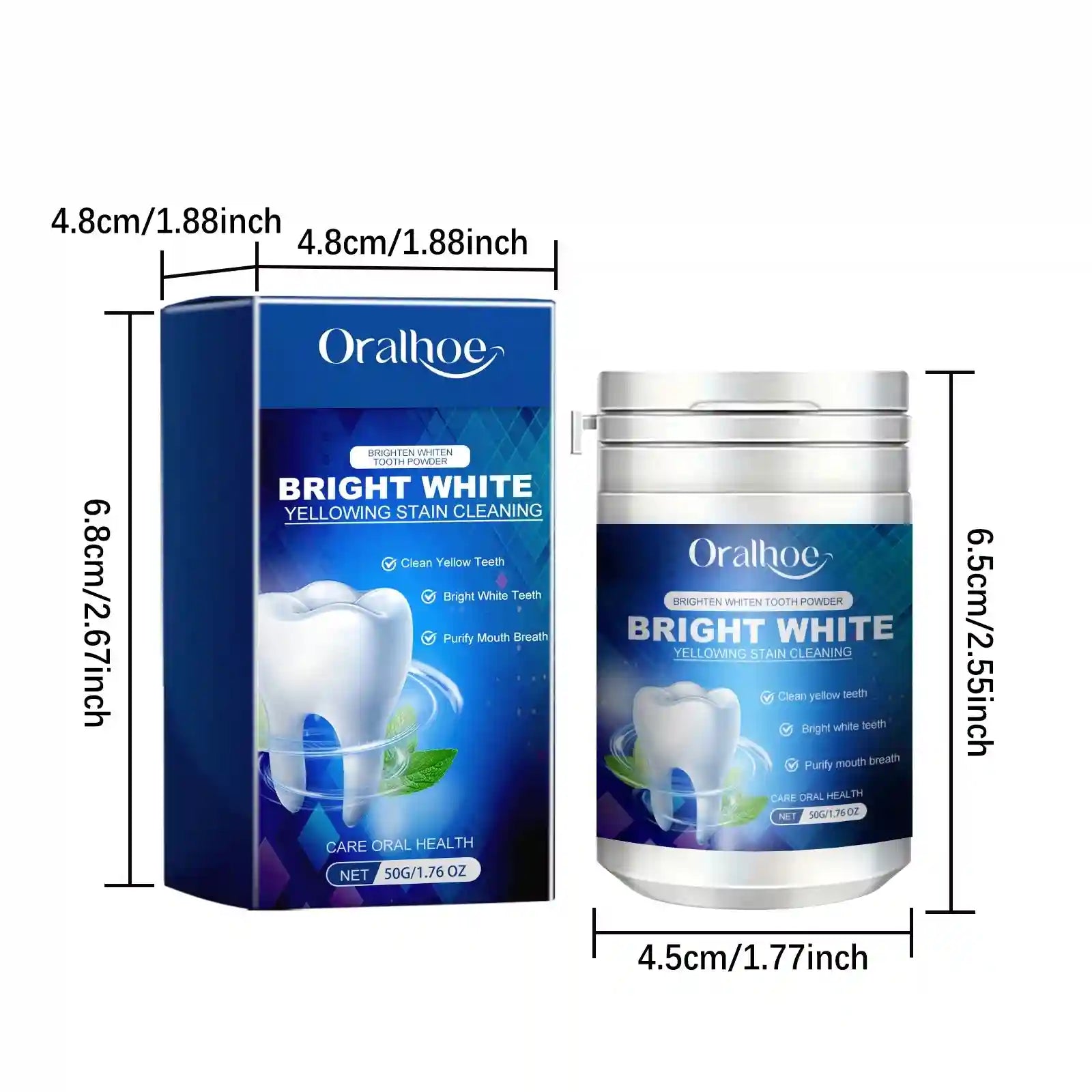 Tidesmit Mint Xylitol Teeth Restoration Powder for whitening, stain removal, and fresh breath oral care.