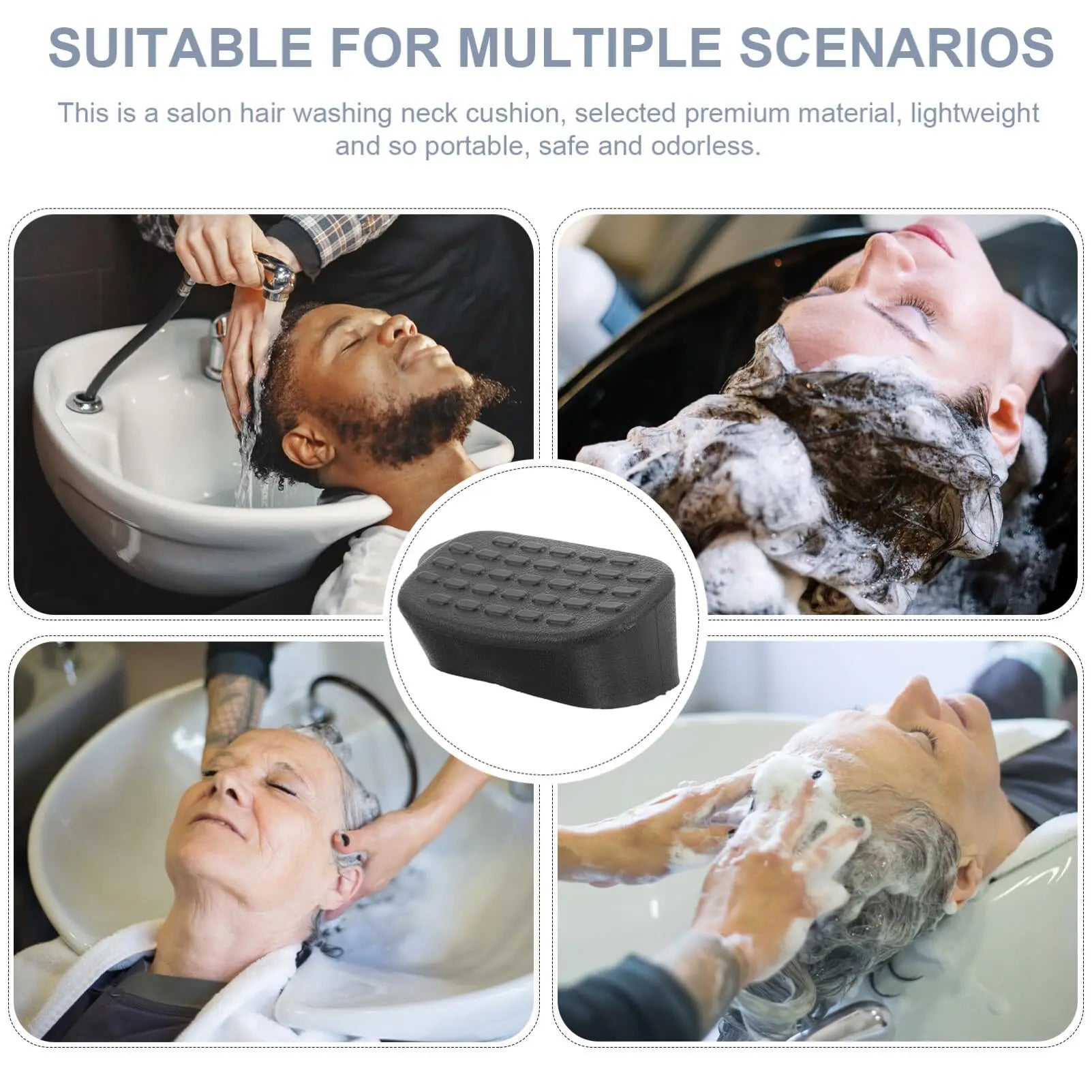 Shampoo Bowl Neck Pillow - Ergonomic Soft PVC Support for Salon Use Massage Chairs Tidesmit